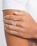 Roundabout Refinement - Gold Ring - Paparazzi Accessories Ring Bedazzle Me Pretty Mobile Fashion Boutique