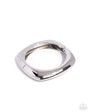 Rounded Reflection - Silver Bracelet - Paparazzi Accessories Bracelet Bedazzle Me Pretty Mobile Fashion Boutique