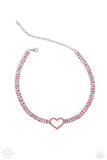 Rows of Romance - Pink Necklace - Paparazzi Accessories Necklace Bedazzle Me Pretty Mobile Fashion Boutique