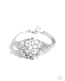 Royal Red Carpet - White Bracelet - Paparazzi Accessories Bracelet Bedazzle Me Pretty Mobile Fashion Boutique