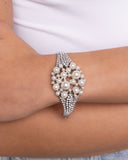 Royal Red Carpet - White Bracelet - Paparazzi Accessories Bracelet Bedazzle Me Pretty Mobile Fashion Boutique