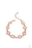 Royally Refined - Copper Bracelet - Paparazzi Accessories Bracelet Bedazzle Me Pretty Mobile Fashion Boutique