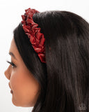 Ruffled Rebel - Red Headband - Paparazzi Accessories Bedazzle Me Pretty Mobile Fashion Boutique