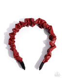 Ruffled Rebel - Red Headband - Paparazzi Accessories Bedazzle Me Pretty Mobile Fashion Boutique