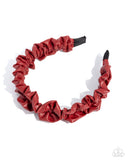 Ruffled Rebel - Red Headband - Paparazzi Accessories Bedazzle Me Pretty Mobile Fashion Boutique