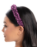Ruffled Recruit - Purple Headband - Paparazzi Accessories Bedazzle Me Pretty Mobile Fashion Boutique
