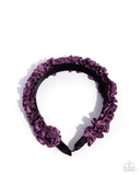 Ruffled Recruit - Purple Headband - Paparazzi Accessories Bedazzle Me Pretty Mobile Fashion Boutique