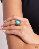 Rural Route - Brass Ring - Paparazzi Accessories Ring Bedazzle Me Pretty Mobile Fashion Boutique