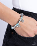 Rustic Rampage - Blue Bracelet - Paparazzi Accessories Bracelet Bedazzle Me Pretty Mobile Fashion Boutique