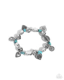Rustic Rampage - Blue Bracelet - Paparazzi Accessories Bracelet Bedazzle Me Pretty Mobile Fashion Boutique