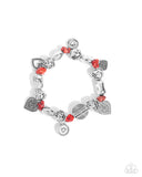Rustic Rampage - Red Bracelet - Paparazzi Accessories Bracelet Bedazzle Me Pretty Mobile Fashion Boutique