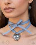 Rustic Ranking - Blue Necklace - Paparazzi Accessories Necklace Bedazzle Me Pretty Mobile Fashion Boutique