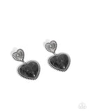Rustic Reinvention - Black Post Earrings - Paparazzi Accessories Post Earrings Bedazzle Me Pretty Mobile Fashion Boutique