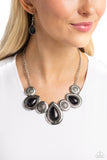 Rustic Remix - Black Necklace - Paparazzi Accessories Necklace Bedazzle Me Pretty Mobile Fashion Boutique