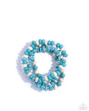 Rustic Residence - Blue Bracelet - Paparazzi Accessories Bracelet Bedazzle Me Pretty Mobile Fashion Boutique