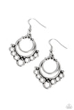 Rustic Rotary - Silver Earrings - Paparazzi Accessories Earrings Bedazzle Me Pretty Mobile Fashion Boutique