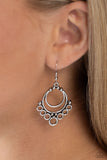 Rustic Rotary - Silver Earrings - Paparazzi Accessories Earrings Bedazzle Me Pretty Mobile Fashion Boutique