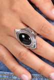 Safari Sightseer - Black Ring - Paparazzi Accessories Ring Bedazzle Me Pretty Mobile Fashion Boutique
