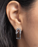 Safety Pin Secret - Black Earrings - Paparazzi Accessories Earrings Bedazzle Me Pretty Mobile Fashion Boutique