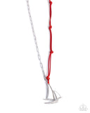 Sailboat Shimmer - Red Necklace - Paparazzi Accessories Necklace Bedazzle Me Pretty Mobile Fashion Boutique