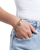 Sailing Through Life - Gold Bracelet - Paparazzi Accessories Bracelet Bedazzle Me Pretty Mobile Fashion Boutique