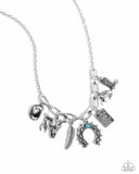 Saloon Girl - Blue Necklace - Paparazzi Accessories Necklace FS-Bedazzle Me Pretty Mobile Fashion Boutique