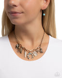 Saloon Girl - Gold Necklace - Paparazzi Accessories Necklace Bedazzle Me Pretty Mobile Fashion Boutique