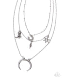 Saloon Sass - Silver Necklace - Paparazzi Accessories Necklace Bedazzle Me Pretty Mobile Fashion Boutique