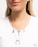 Saloon Sass - Silver Necklace - Paparazzi Accessories Necklace Bedazzle Me Pretty Mobile Fashion Boutique
