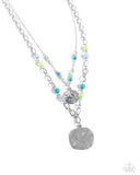 Sand Dollar Season - Blue Necklace - Paparazzi Accessories Necklace Bedazzle Me Pretty Mobile Fashion Boutique