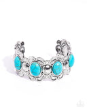 Sandstone Serenade - Blue Bracelet - Paparazzi Accessories Bracelet Bedazzle Me Pretty Mobile Fashion Boutique