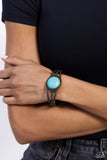 Sandstone Sojourn - Brass Bracelet - Paparazzi Accessories Bracelet Bedazzle Me Pretty Mobile Fashion Boutique