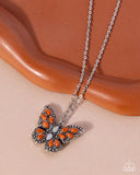 Santa Fe Satisfaction - Orange Necklace - Paparazzi Accessories Necklace Bedazzle Me Pretty Mobile Fashion Boutique
