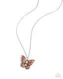 Santa Fe Satisfaction - Orange Necklace - Paparazzi Accessories Necklace Bedazzle Me Pretty Mobile Fashion Boutique