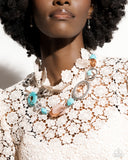 Santa Fe Service - Blue Necklace - Paparazzi Accessories Necklace Bedazzle Me Pretty Mobile Fashion Boutique