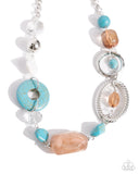 Santa Fe Service - Blue Necklace - Paparazzi Accessories Necklace Bedazzle Me Pretty Mobile Fashion Boutique