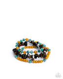 Santa Fe Stacks - Black Bracelet - Paparazzi Accessories Bracelet Bedazzle Me Pretty Mobile Fashion Boutique