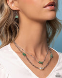 Santa Fe Surprise - Green Necklace - Paparazzi Accessories Necklace Bedazzle Me Pretty Mobile Fashion Boutique