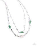 Santa Fe Surprise - Green Necklace - Paparazzi Accessories Necklace Bedazzle Me Pretty Mobile Fashion Boutique
