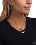 Santa Fe Surprise - Green Necklace - Paparazzi Accessories Necklace Bedazzle Me Pretty Mobile Fashion Boutique