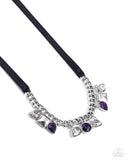 Sassy Salutation - Purple Necklace - Paparazzi Accessories Necklace Bedazzle Me Pretty Mobile Fashion Boutique