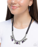 Sassy Salutation - Purple Necklace - Paparazzi Accessories Necklace Bedazzle Me Pretty Mobile Fashion Boutique