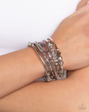 Sassy Stack - Silver Bracelet - Paparazzi Accessories Bracelet Bedazzle Me Pretty Mobile Fashion Boutique