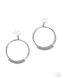 Sassy Story - White Earrings - Paparazzi Accessories Earrings Bedazzle Me Pretty Mobile Fashion Boutique