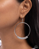 Sassy Story - White Earrings - Paparazzi Accessories Earrings Bedazzle Me Pretty Mobile Fashion Boutique