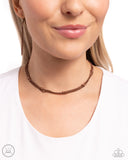 Satellite Strands - Copper Necklace - Paparazzi Accessories Necklace Bedazzle Me Pretty Mobile Fashion Boutique