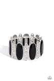 Saturated Sparkle - Black Bracelet - Paparazzi Accessories Bracelet Bedazzle Me Pretty Mobile Fashion Boutique