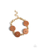 Savory Season - Brown Bracelet - Paparazzi Accessories Bracelet Bedazzle Me Pretty Mobile Fashion Boutique