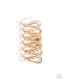Scalloped Showstopper - Gold Hair Clip - Paparazzi Accessories Hair Clip Bedazzle Me Pretty Mobile Fashion Boutique
