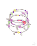 Scattered Sheen - Purple Bracelet - Paparazzi Accessories Bracelet Bedazzle Me Pretty Mobile Fashion Boutique